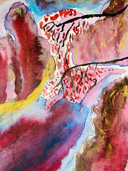 « Froidure, bleu glacé. Les arbres dénudés / Calligraphient leur psaume dans le ciel » François Cheng : peinture à l’encre